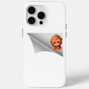 パッチの下の可愛いサル iPhone 15 PRO MAXケース