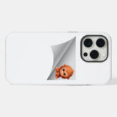 パッチの下の可愛いサル iPhoneケース (裏面横)
