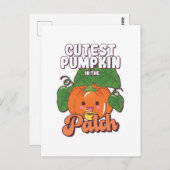 パッチの中で最もキュートなカボチャ ポストカード (正面/裏面)