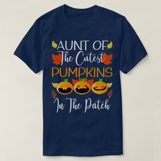 パッチの中で最も可愛いカボチャの叔母 Tシャツ (デザイン正面)