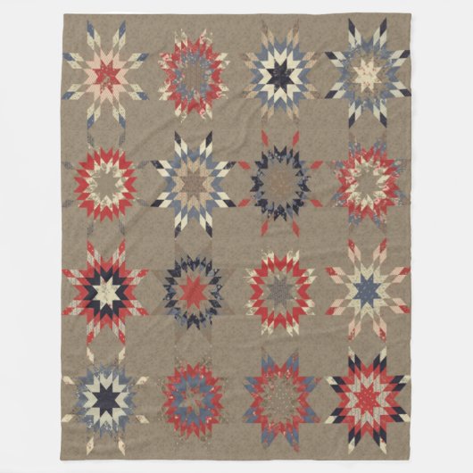 パッチの仕事のキルトの(模倣される)フリースブランケット フリースブランケット (正面)