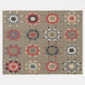 パッチの仕事のキルトの(模倣される)フリースブランケット フリースブランケット (正面(横))