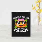 パッチの真ん中の姉妹 かぼちゃ 面白い ハロウィン カード (黄色い花)