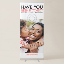 パッチは当てたか？バナー（オレンジ色） 伸縮バナー