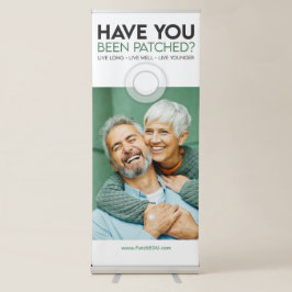 パッチは当てたか？バナー（緑） 伸縮バナー