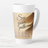 パッチをはっきりと表示する カフェラテマグ (右アングル)