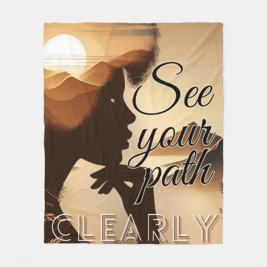 パッチをはっきりと表示する フリースブランケット (正面)