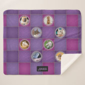 パッチを適用したメモリーキルト上のペットの写真 – 名前の追加 シェルパブランケット (正面(横))