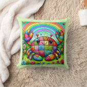 パッチカラフルカニ クッション (ブランケット)