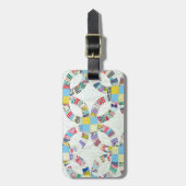 パッチカラフルワークキルト ラゲッジタグ (正面縦)