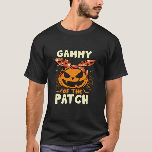 パッチグループのコスチュームのゲームのハロウィンカボチャ Tシャツ (正面)