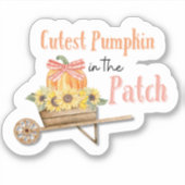 パッチステッカーでカボチャをキュート シール (正面)
