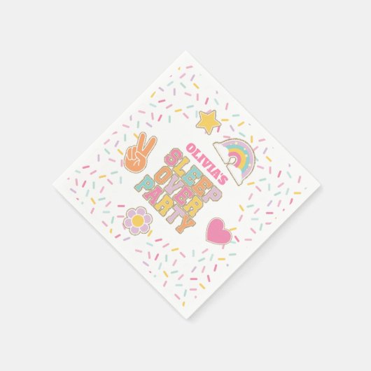 パッチス名門私立校風のリーバ誕生日 スタンダードカクテルナプキン (角)