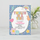 パッチデニムTwelve is a Vibe 12歳の誕生日 招待状 (スタンド正面)