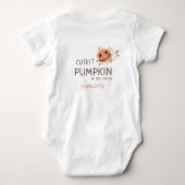 🎃パッチハンドのハロウィーンで最もキュートカボチャ ベビーボディスーツ (裏面)