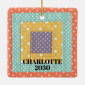 パッチパーソナライズされた作業 セラミックオーナメント (裏面)