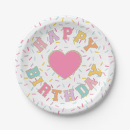 パッチプレッピーアルファベット 誕生日 ペーパープレート