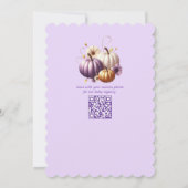 パッチベビーシャワー招待状でカボチャをキュート 招待状 (裏面)