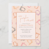 パッチベビーシャワー招待状でカボチャをキュート 招待状 (正面)