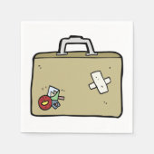 パッチラゲッジナプキンス紙 スタンダードカクテルナプキン (正面)