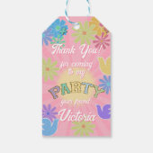 パッチレターバースデーパーティーレトロ名門私立校風のヒッピー ギフトタグ (裏面)