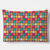 パッチワはっきりしたカラフルー アクセサリーポーチ (裏面)