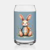 パッチワークお洒落バニーコテージコアウッドランド ガラス缶 (裏面)