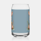 パッチワークお洒落バニーコテージコアウッドランド ガラス缶 (左)