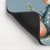 パッチワークお洒落バニーコテージコアウッドランド マウスパッド (コーナー)