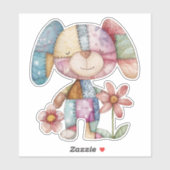 パッチワークかわいい犬のステッカー シール (シート)