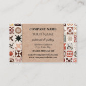 パッチワークとキルティング名刺 名刺 (裏面)