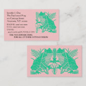 パッチワークのカエルCALLING/BUSINESSカードCRAFTERS コーリングカード (正面/裏面)