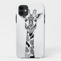 パッチワークのキリンの電話箱