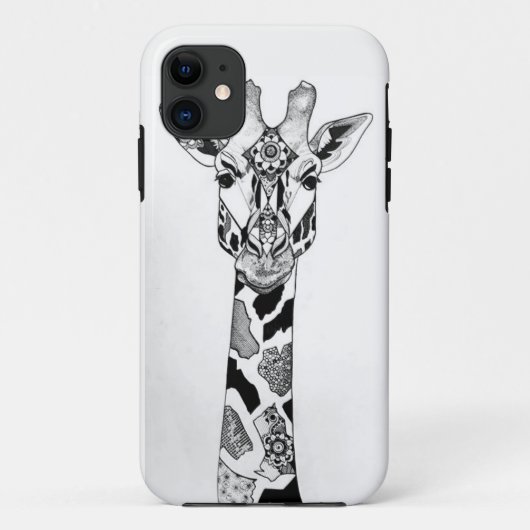 パッチワークのキリンの電話箱 Case-Mate iPhoneケース (裏面)