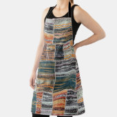 パッチワークのコラージュミックス、キルトパターンプリント。 エプロン (インサイチュ)