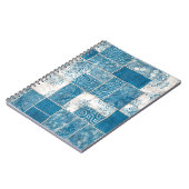 パッチワークのコラージュ：キルトパターンミックス ノートブック (左側)