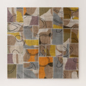 パッチワークのコラージュ、キルトミックスパターン ジグソーパズル (横)