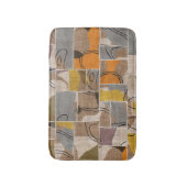 パッチワークのコラージュ、キルトミックスパターン バスマット (正面縦)