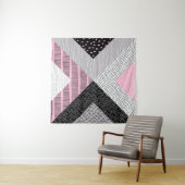 パッチワークのタイル、フリーハンドスケッチパターン。 タペストリー (インサイチュ(横))