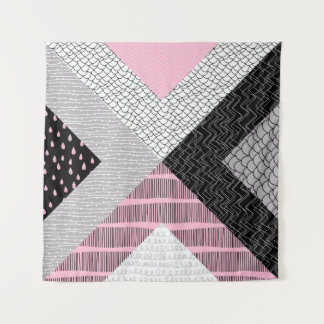 パッチワークのタイル、フリーハンドスケッチパターン。 タペストリー