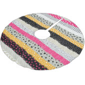 パッチワークのタイル：多彩なシームレスなデザイン。 ブラッシュドポリエステルツリースカート (アングル)