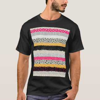 パッチワークのタイル：多彩なシームレスなデザイン。 Tシャツ