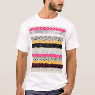 パッチワークのタイル：多彩なシームレスなデザイン。 Tシャツ