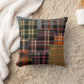 パッチワークのチャックパターン、タータンチェックデザイン、表面 クッション (ブランケット)