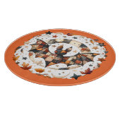 パッチワークのハロウィーンバット オータムカラー カッティングボード (角)