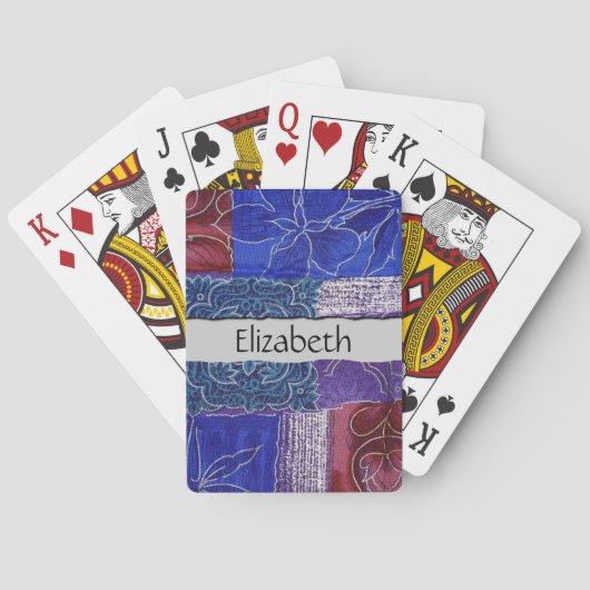 パッチワークのパターン、パッチワークの背景、名前 トランプ (裏面)