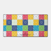 パッチワークのパーソナカラフルライズ デスクマット (正面)