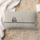 パッチワークのフクロウの枕 ランバークッション (ブランケット)