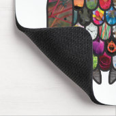 パッチワークのフクロウ マウスパッド (コーナー)