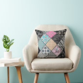 パッチワークのレトロヴィンテージ色パッチワークキルティング クッション (椅子)